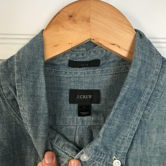 J. Crew men’s slim chambray button down - Picture 2 of 2
